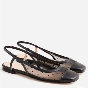 Anya slingback flats with Swiss-dot
